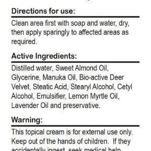 Manuka Cream - Back
